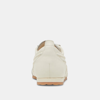 DELANY SNEAKERS OFF WHITE LEATHER - Dolce Vita
