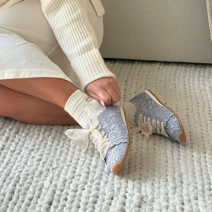DAYANA SNEAKERS DUSTY BLUE LACE - Dolce Vita