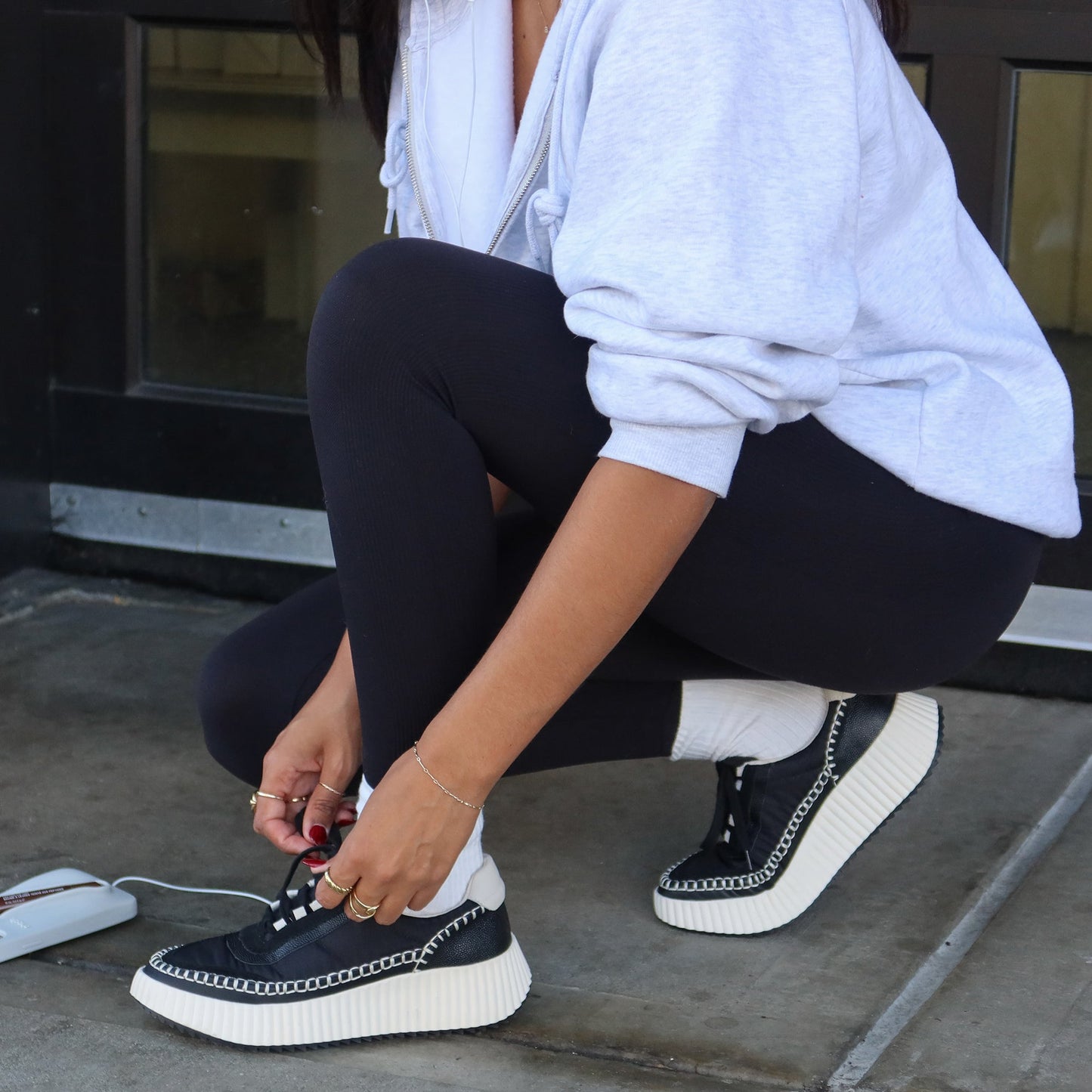Dolen Black Nylon Sneakers - Dolce Vita