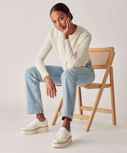 TIGER SNEAKERS WHITE LEATHER - Dolce Vita