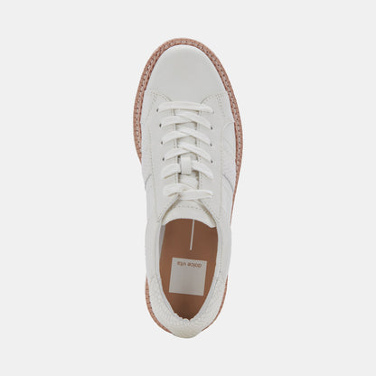 TIGER SNEAKERS WHITE LEATHER - Dolce Vita