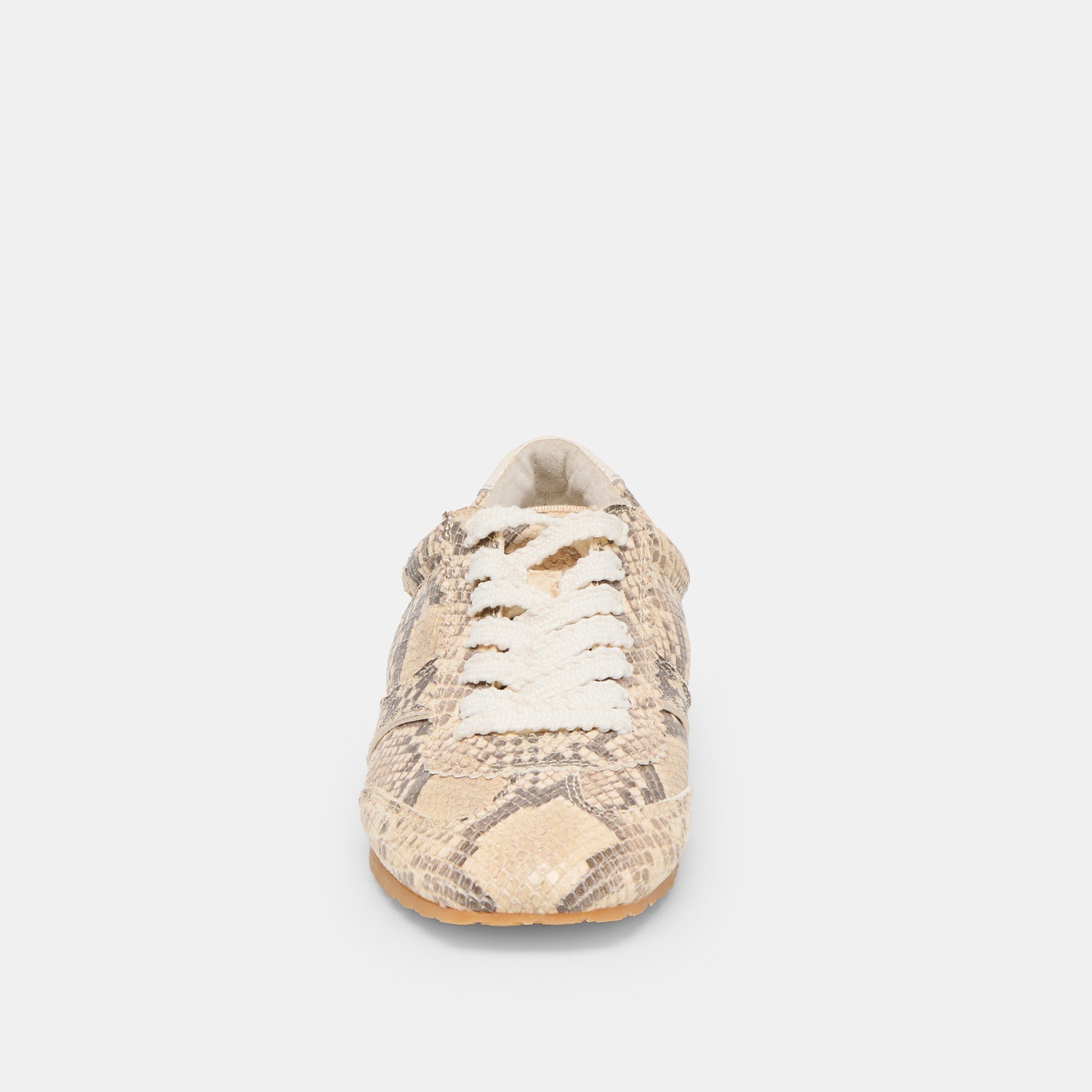 Dorie Natural Snake Embossed Leather Sneakers - Dolce Vita