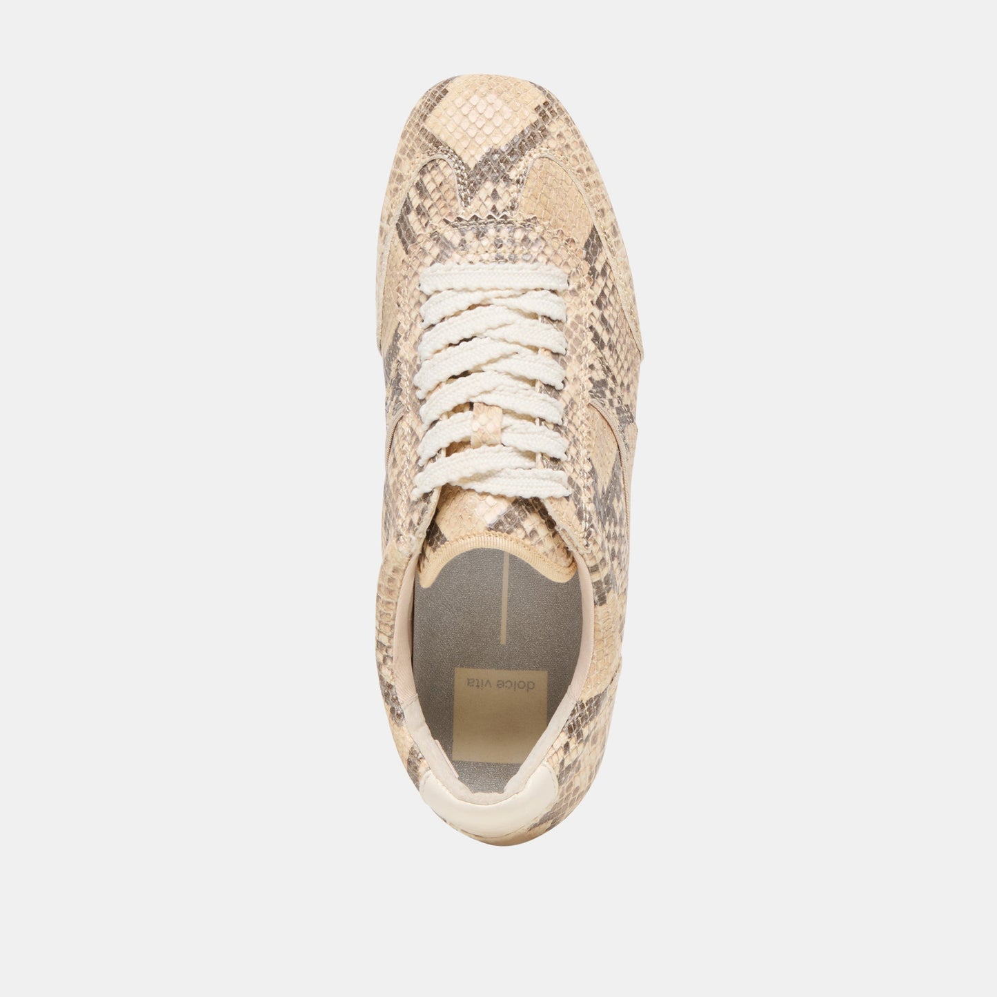 Dorie Natural Snake Embossed Leather Sneakers - Dolce Vita