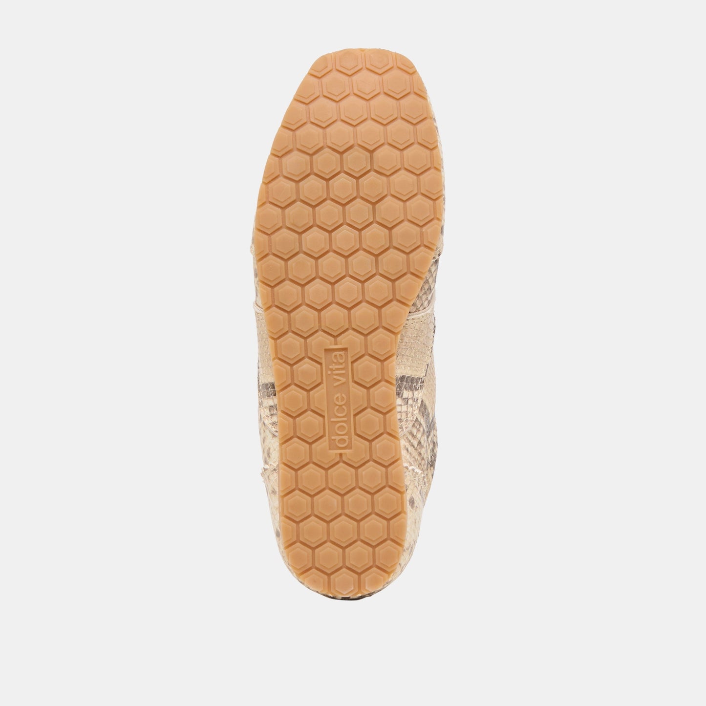 Dorie Natural Snake Embossed Leather Sneakers - Dolce Vita