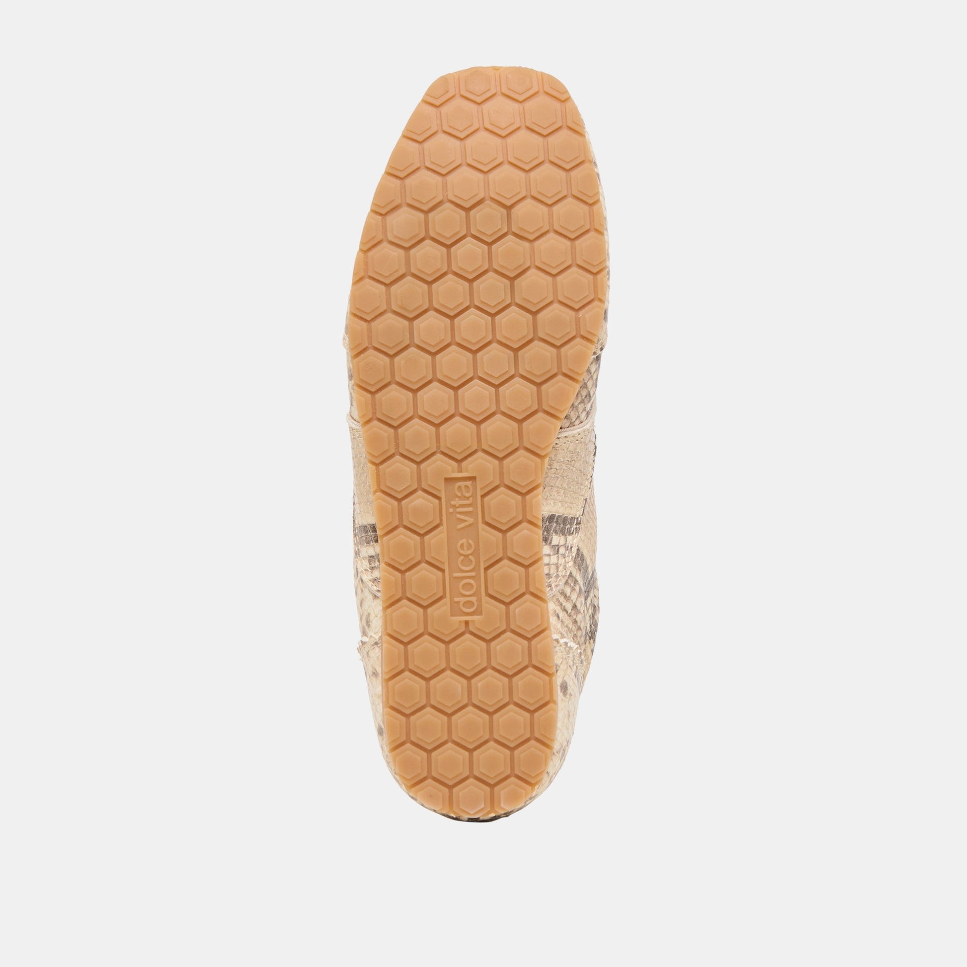 Dorie Natural Snake Embossed Leather Sneakers - Dolce Vita