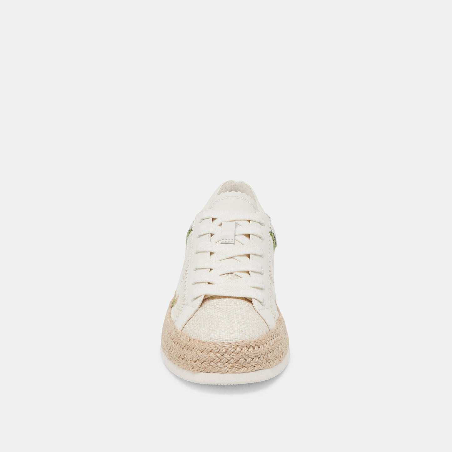 AZALIA SNEAKERS WHITE FLORAL RAFFIA - Dolce Vita