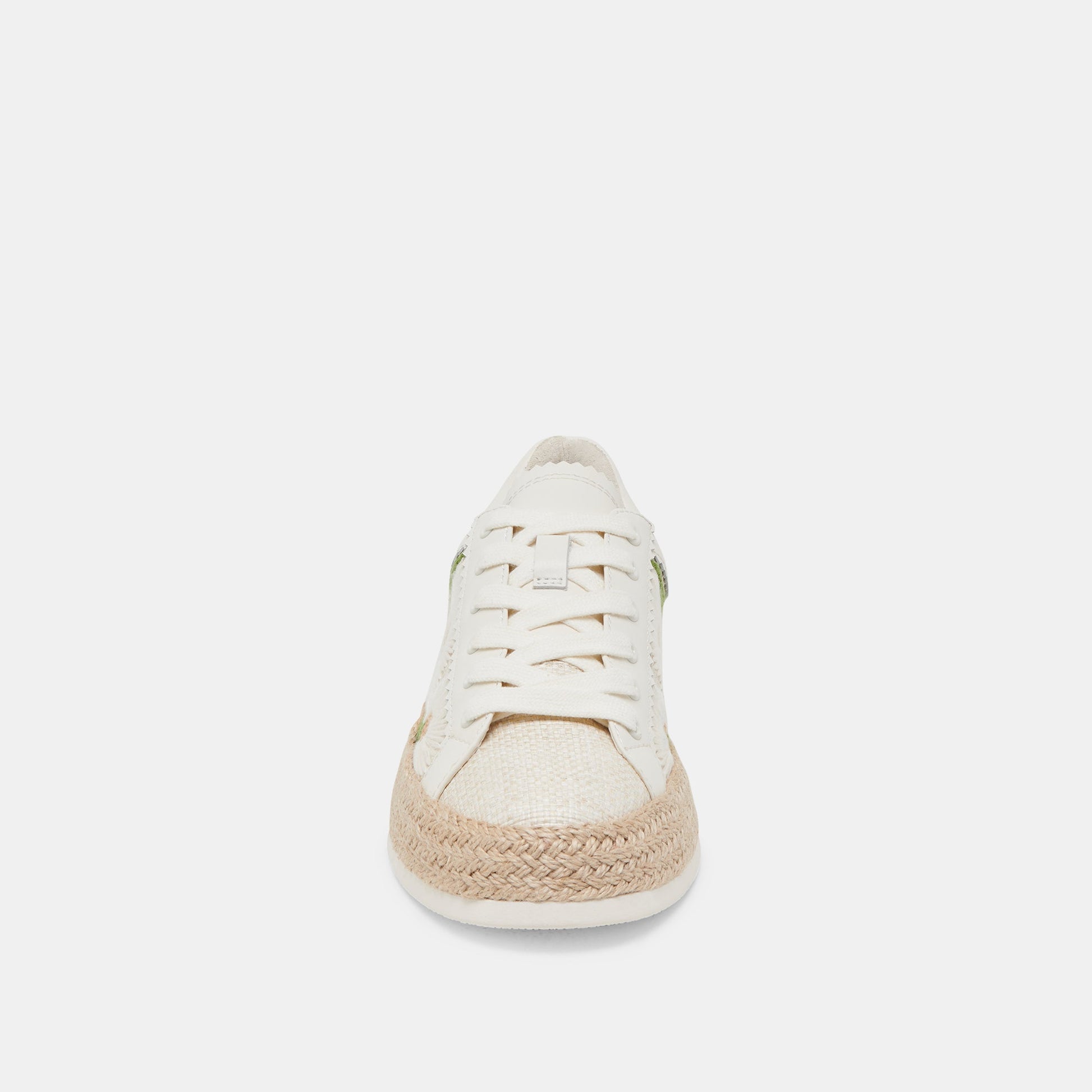 AZALIA SNEAKERS WHITE FLORAL RAFFIA - Dolce Vita