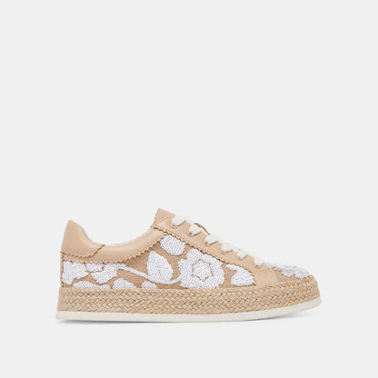 AZALIA SNEAKERS NATURAL MULTI FLORAL SEQUIN - Dolce Vita