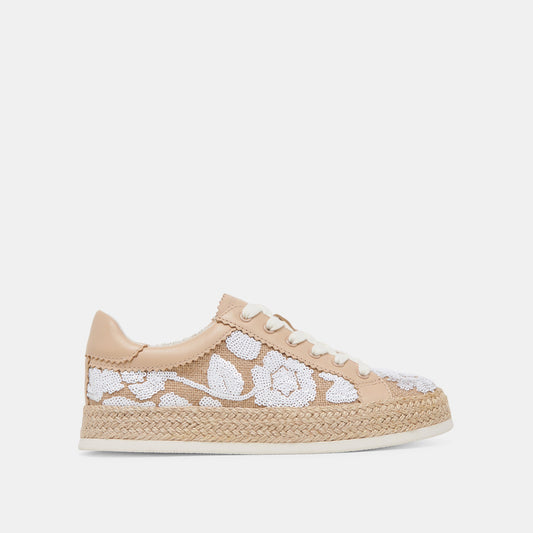 AZALIA SNEAKERS NATURAL MULTI FLORAL SEQUIN - Dolce Vita