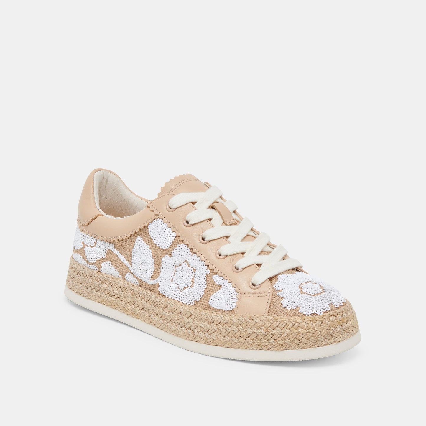 AZALIA SNEAKERS NATURAL MULTI FLORAL SEQUIN - Dolce Vita