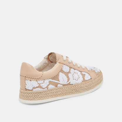 AZALIA SNEAKERS NATURAL MULTI FLORAL SEQUIN - Dolce Vita