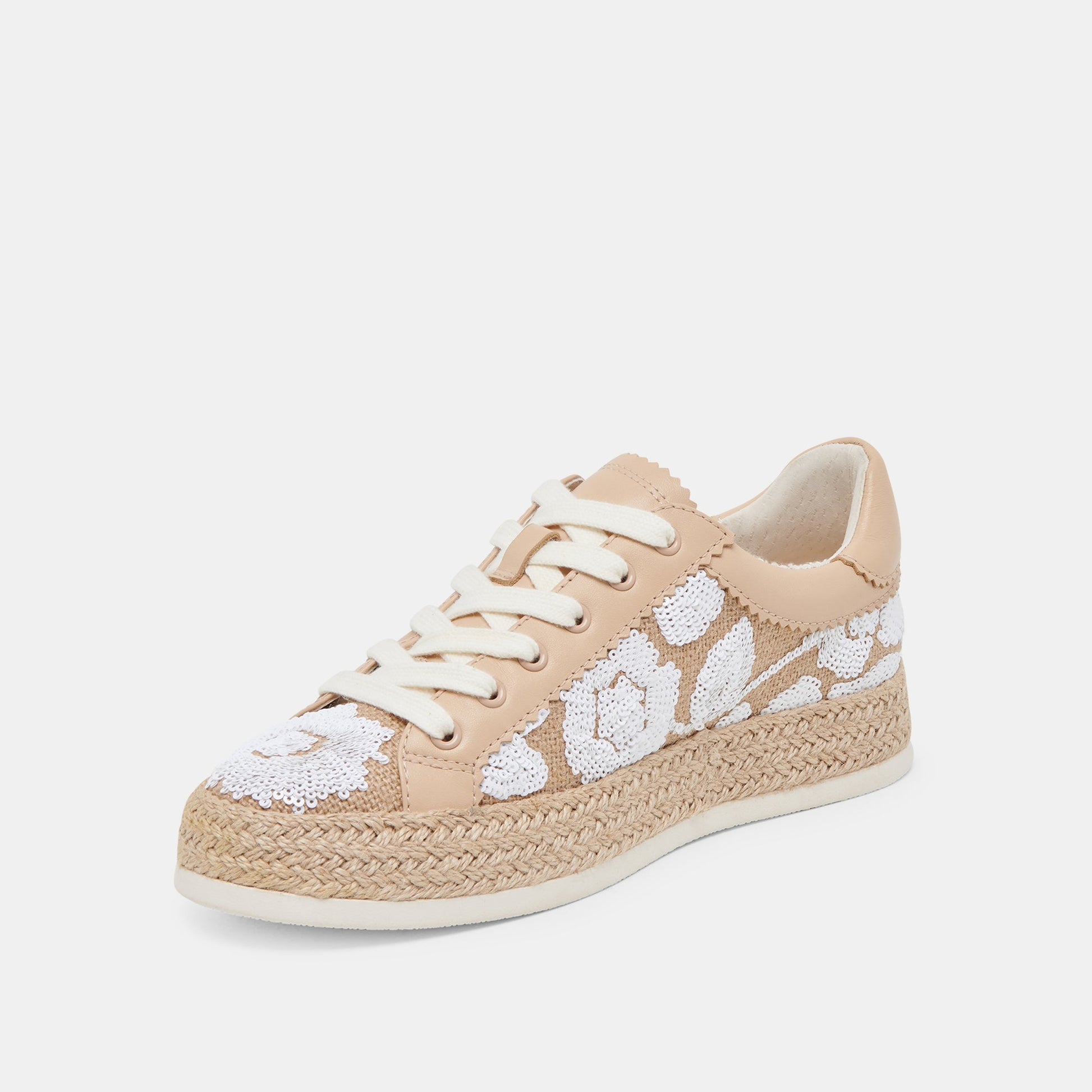AZALIA SNEAKERS NATURAL MULTI FLORAL SEQUIN - Dolce Vita