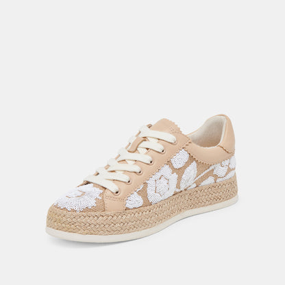 AZALIA SNEAKERS NATURAL MULTI FLORAL SEQUIN - Dolce Vita