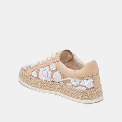 AZALIA SNEAKERS NATURAL MULTI FLORAL SEQUIN - Dolce Vita