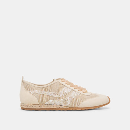 DREAM BEAD SNEAKERS NATURAL MULTI BURLAP - Dolce Vita