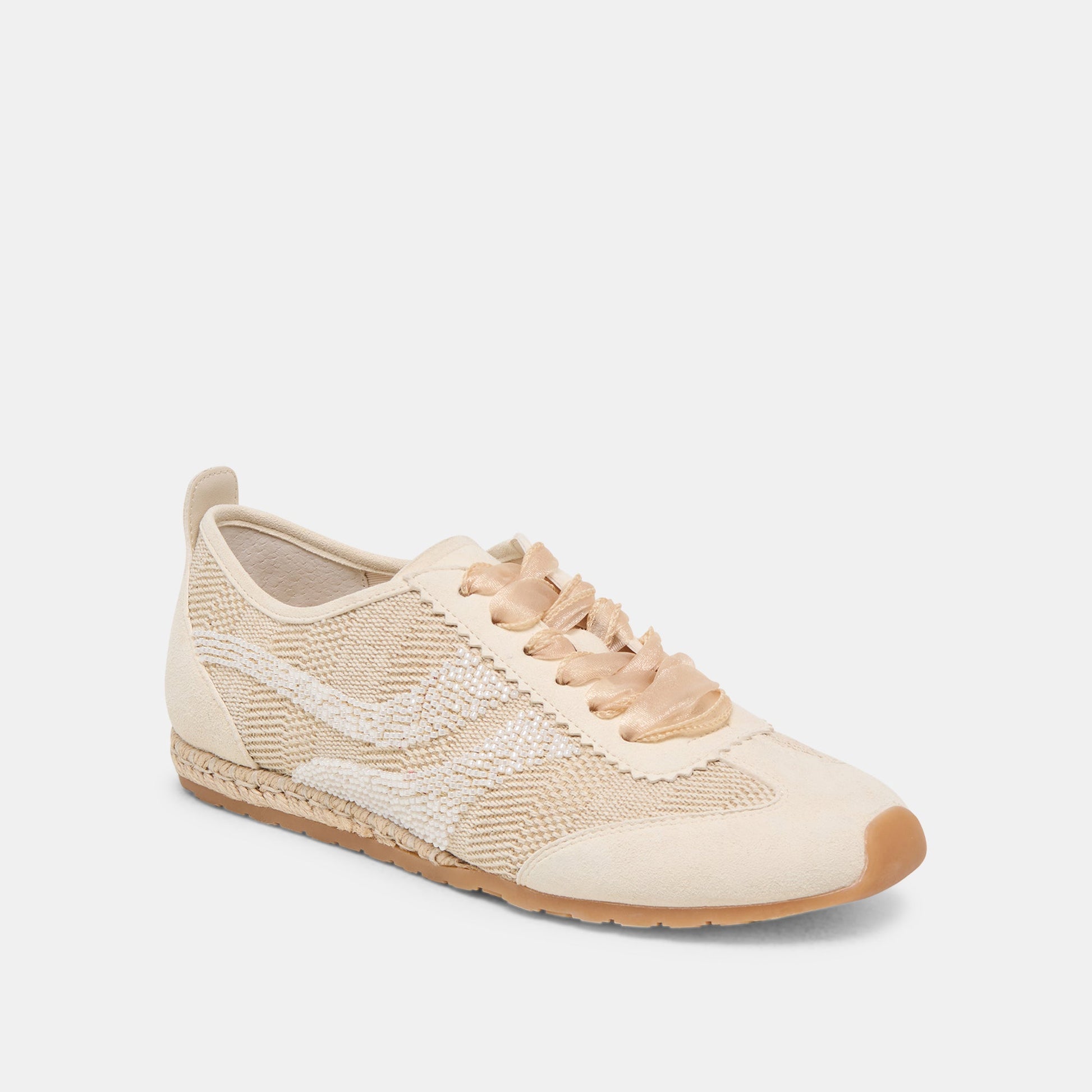DREAM BEAD SNEAKERS NATURAL MULTI BURLAP - Dolce Vita