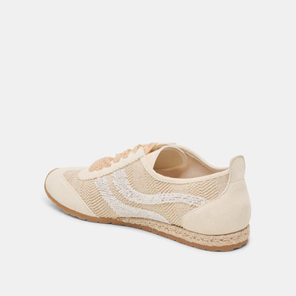 DREAM BEAD SNEAKERS NATURAL MULTI BURLAP - Dolce Vita