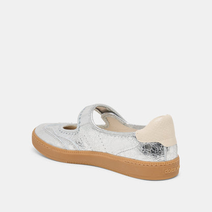 Nanet Silver Leather Sneakers - Dolce Vita