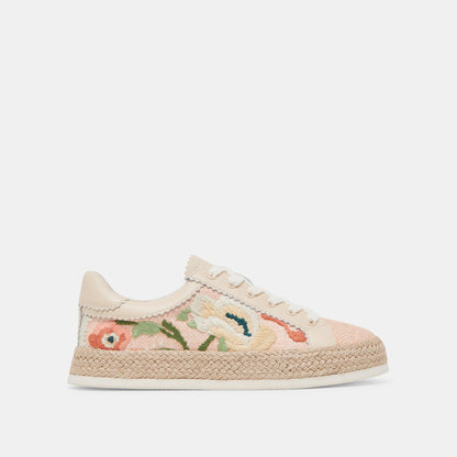Azalia Pink Floral Raffia Sneakers - Dolce Vita
