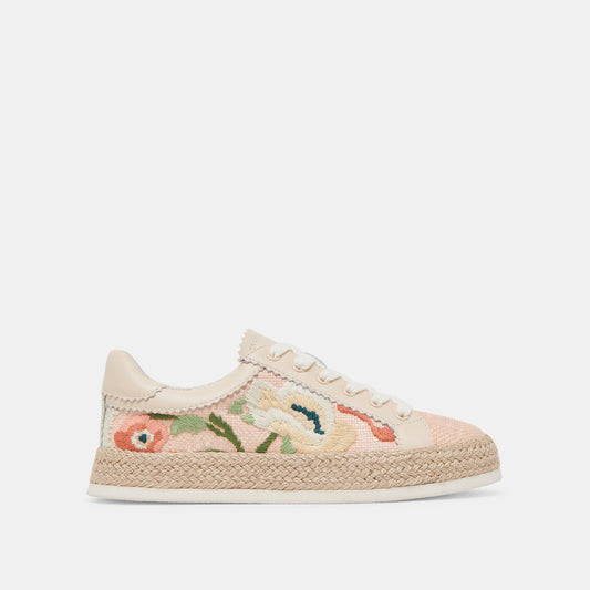 Azalia Pink Floral Raffia Sneakers - Dolce Vita