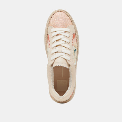 Azalia Pink Floral Raffia Sneakers - Dolce Vita
