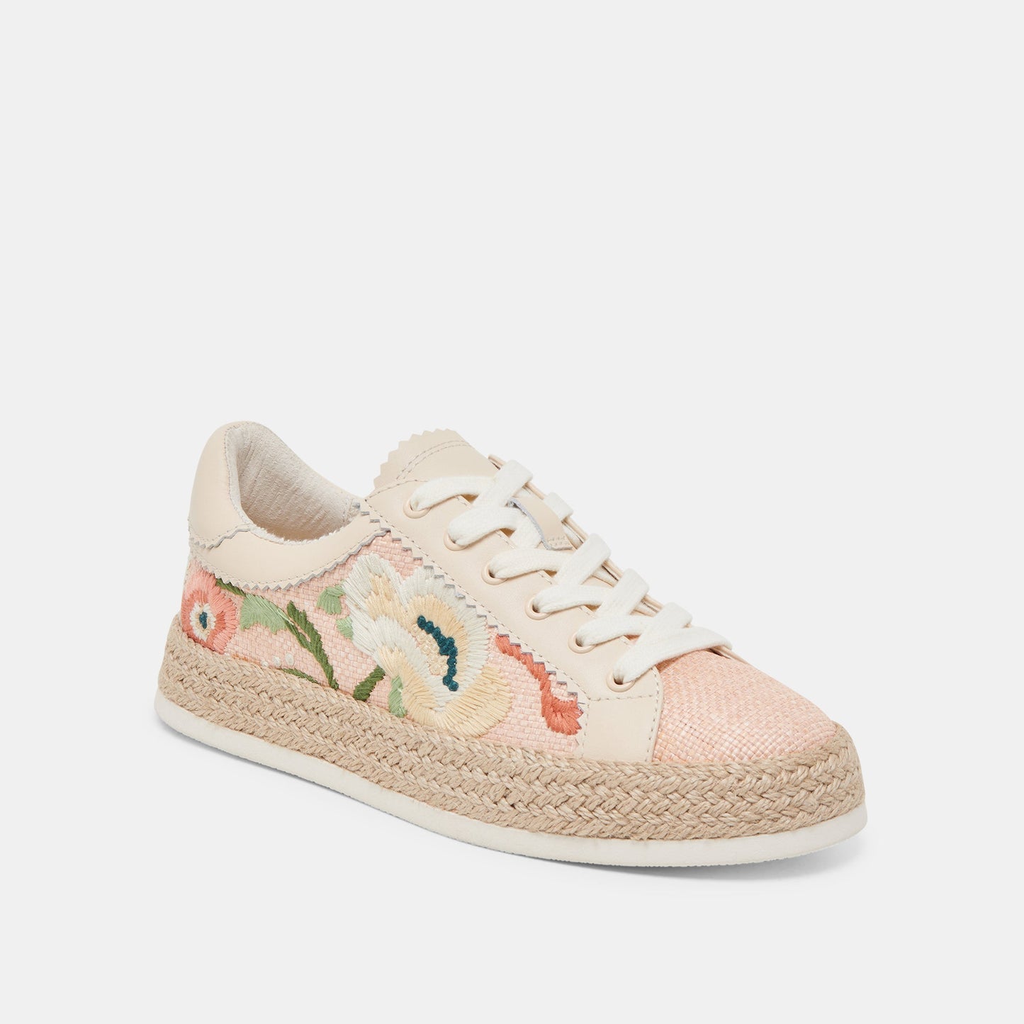 Azalia Pink Floral Raffia Sneakers - Dolce Vita