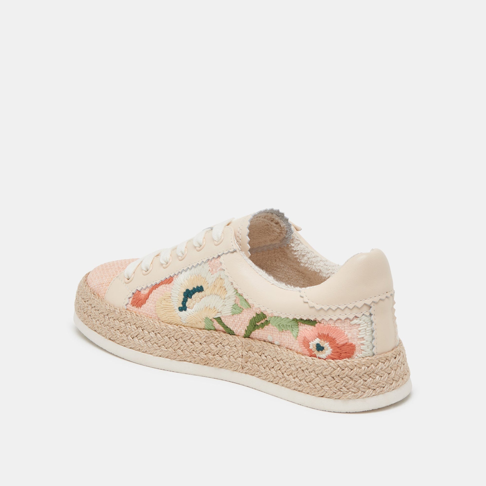 Azalia Pink Floral Raffia Sneakers - Dolce Vita