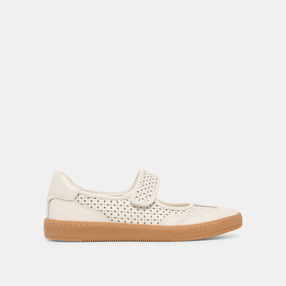 Nanet White Perforated Leather Sneakers - Dolce Vita