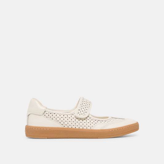 Nanet White Perforated Leather Sneakers - Dolce Vita
