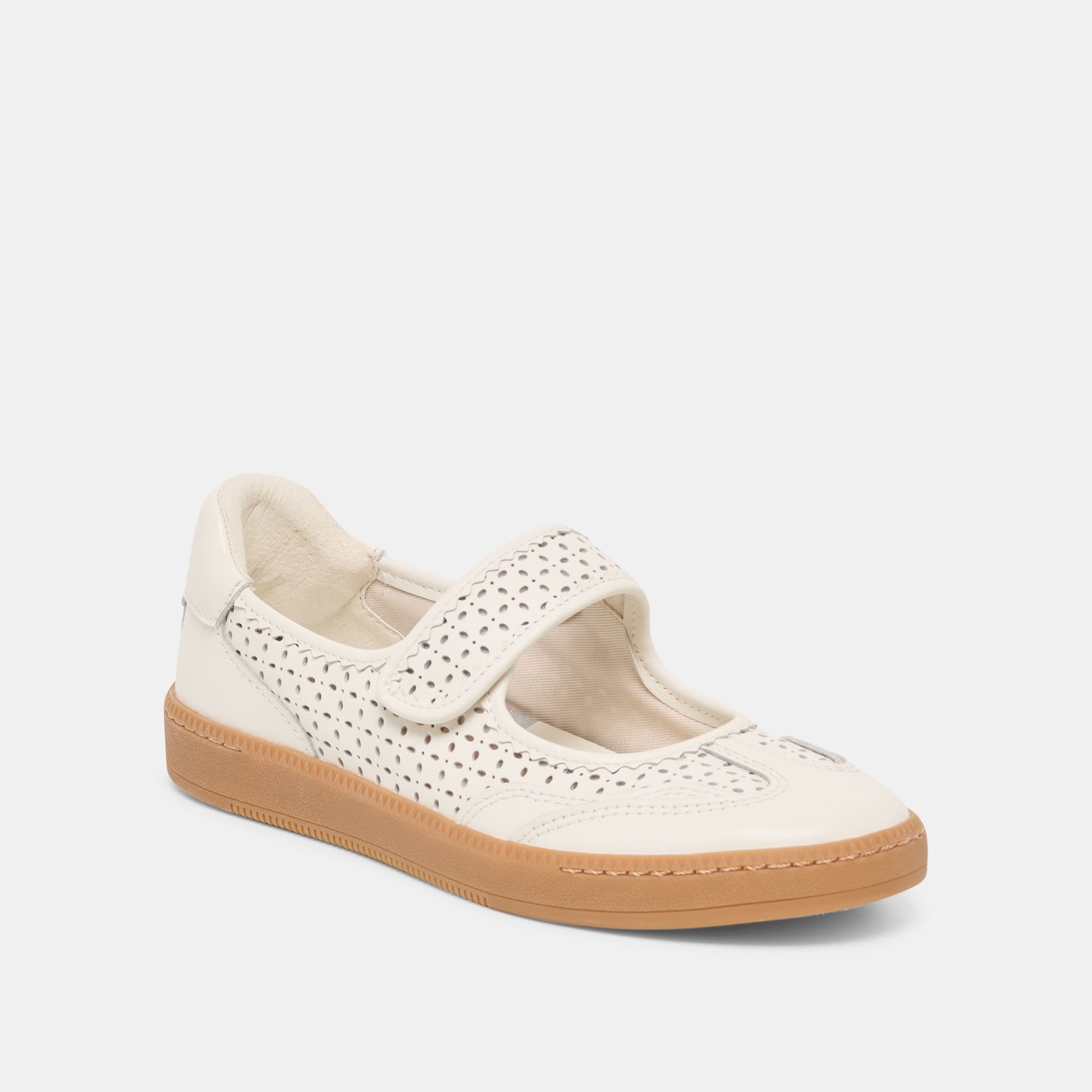 Nanet White Perforated Leather Sneakers - Dolce Vita