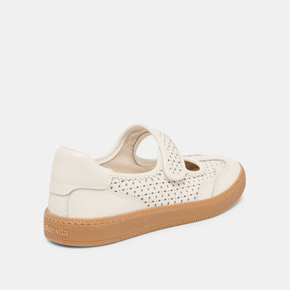 Nanet White Perforated Leather Sneakers - Dolce Vita
