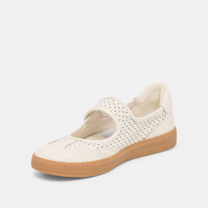 Nanet White Perforated Leather Sneakers - Dolce Vita