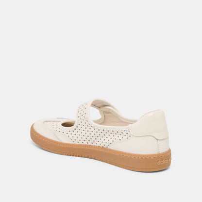 Nanet White Perforated Leather Sneakers - Dolce Vita