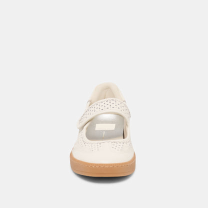 Nanet White Perforated Leather Sneakers - Dolce Vita