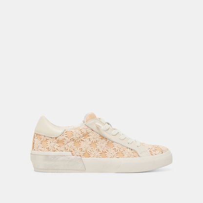ZINA FLORAL SNEAKERS CREME FLORAL RAFFIA - Dolce Vita