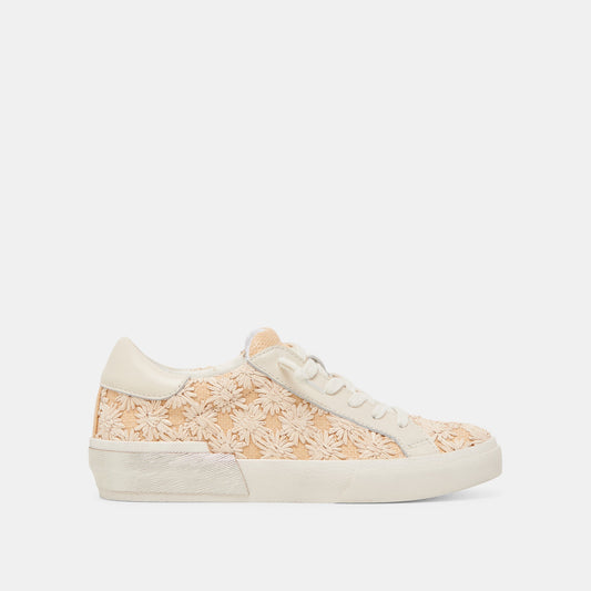 ZINA FLORAL SNEAKERS CREME FLORAL RAFFIA - Dolce Vita