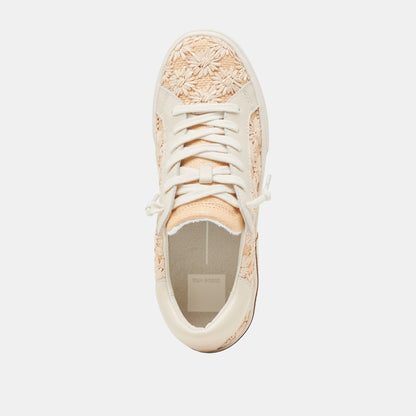 ZINA FLORAL SNEAKERS CREME FLORAL RAFFIA - Dolce Vita