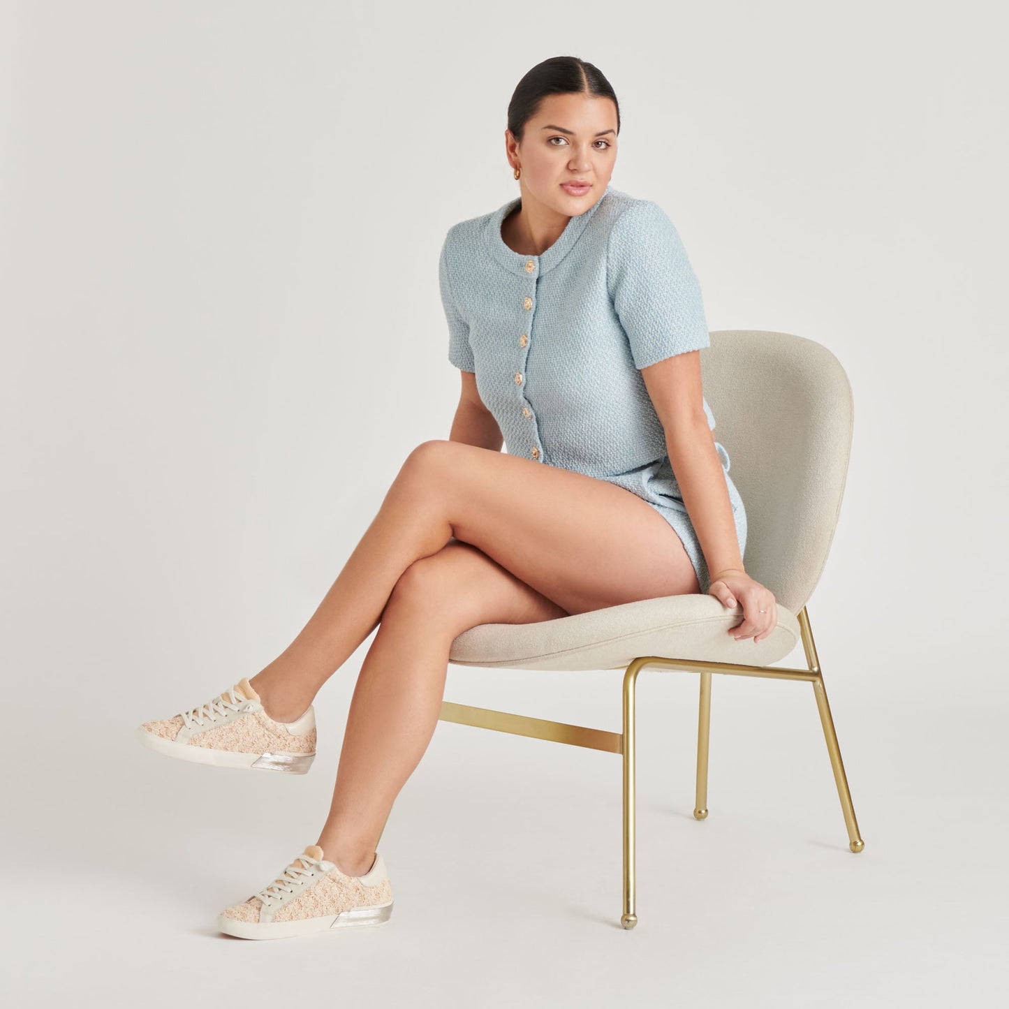 ZINA FLORAL SNEAKERS CREME FLORAL RAFFIA - Dolce Vita