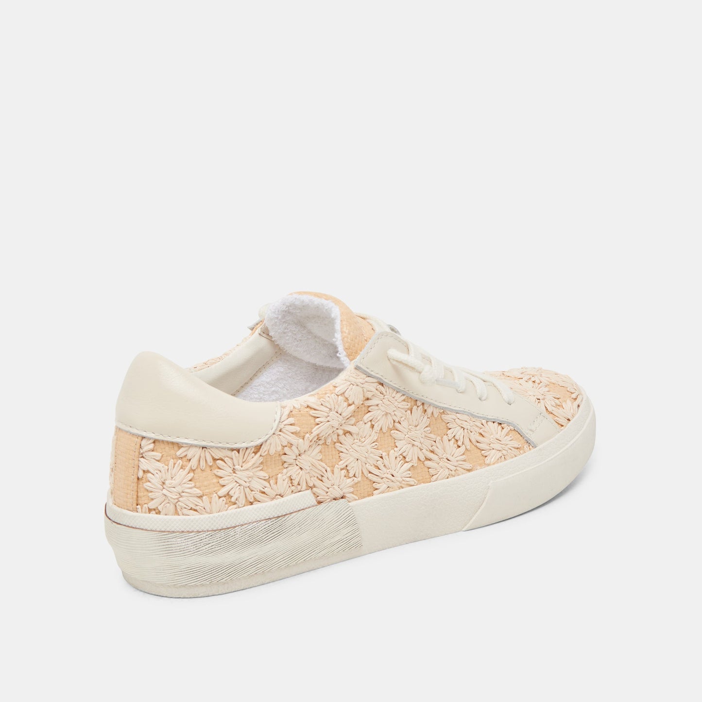 ZINA FLORAL SNEAKERS CREME FLORAL RAFFIA - Dolce Vita