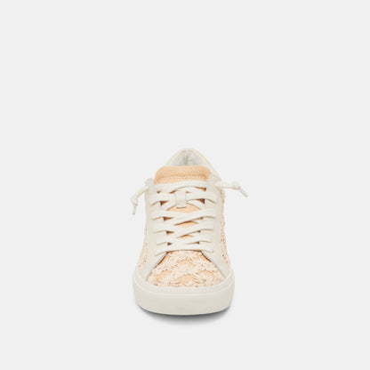 ZINA FLORAL SNEAKERS CREME FLORAL RAFFIA - Dolce Vita