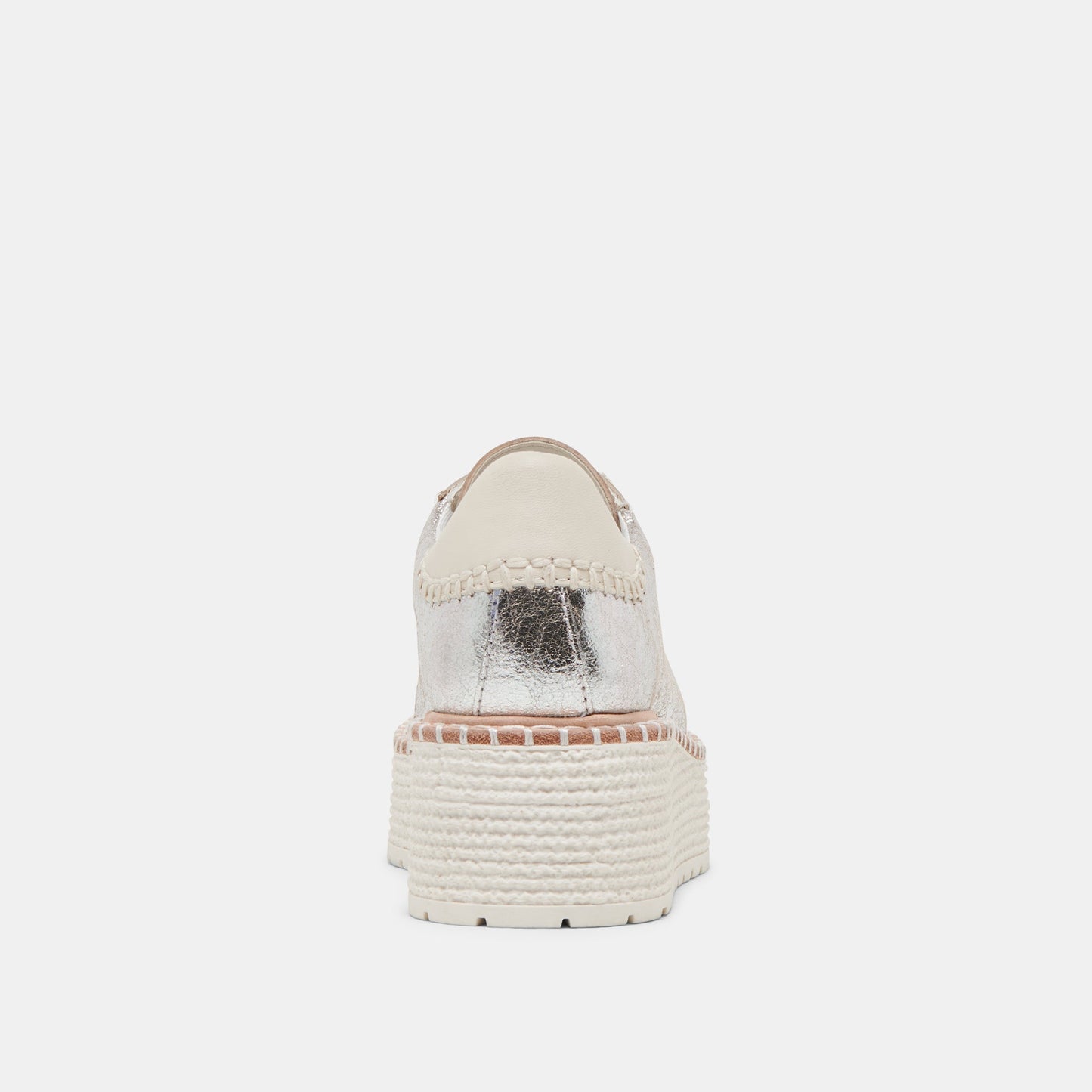 TWAIN SNEAKERS SILVER CRACKLED LEATHER - Dolce Vita