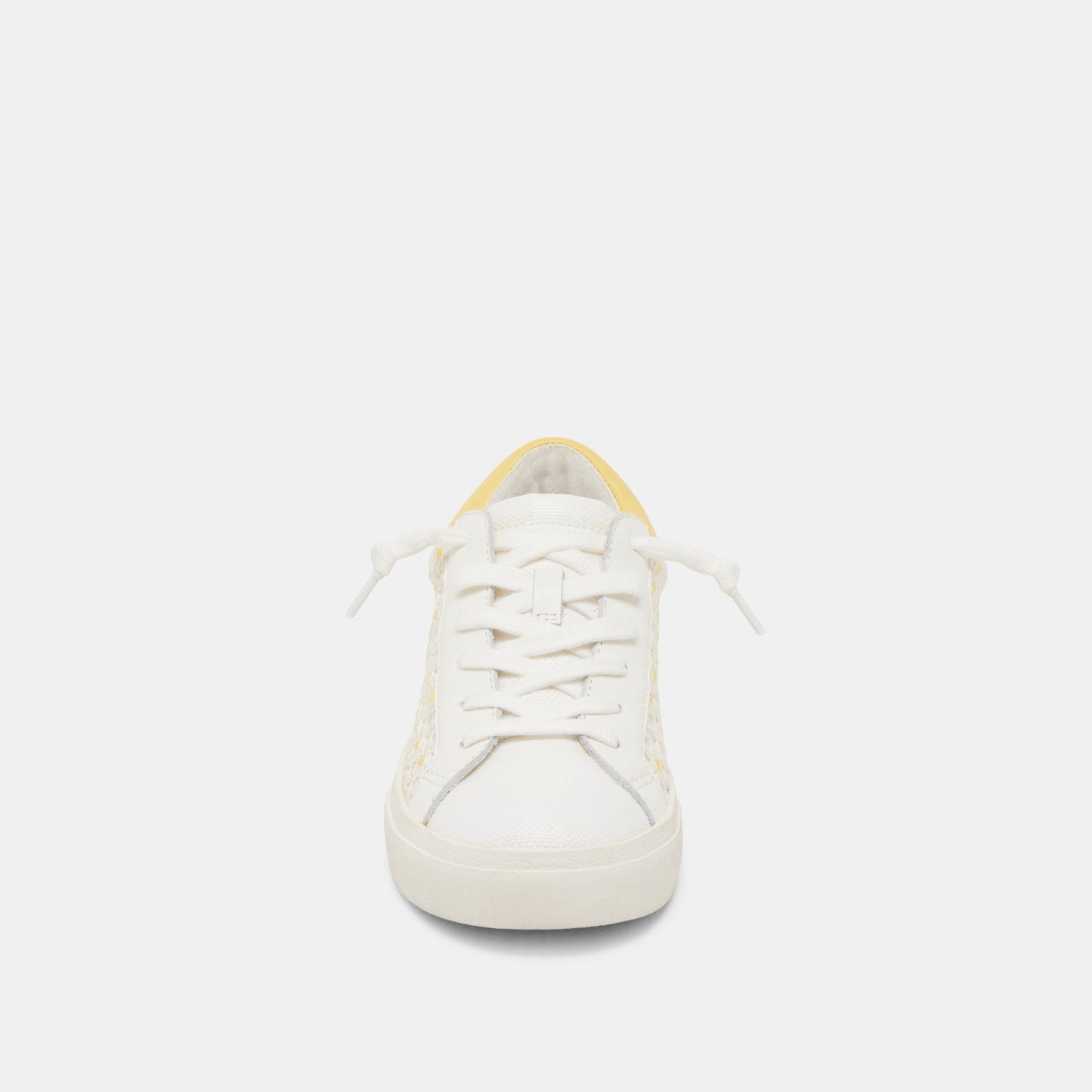 ZINA FLORAL SNEAKERS WHITE YELLOW FLORAL MESH - Dolce Vita