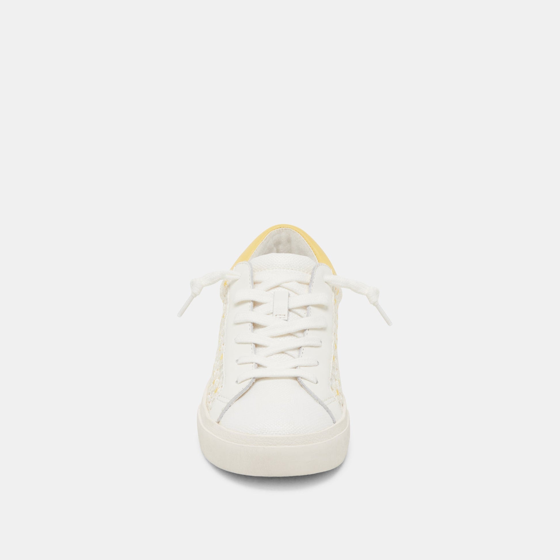 ZINA FLORAL SNEAKERS WHITE YELLOW FLORAL MESH - Dolce Vita