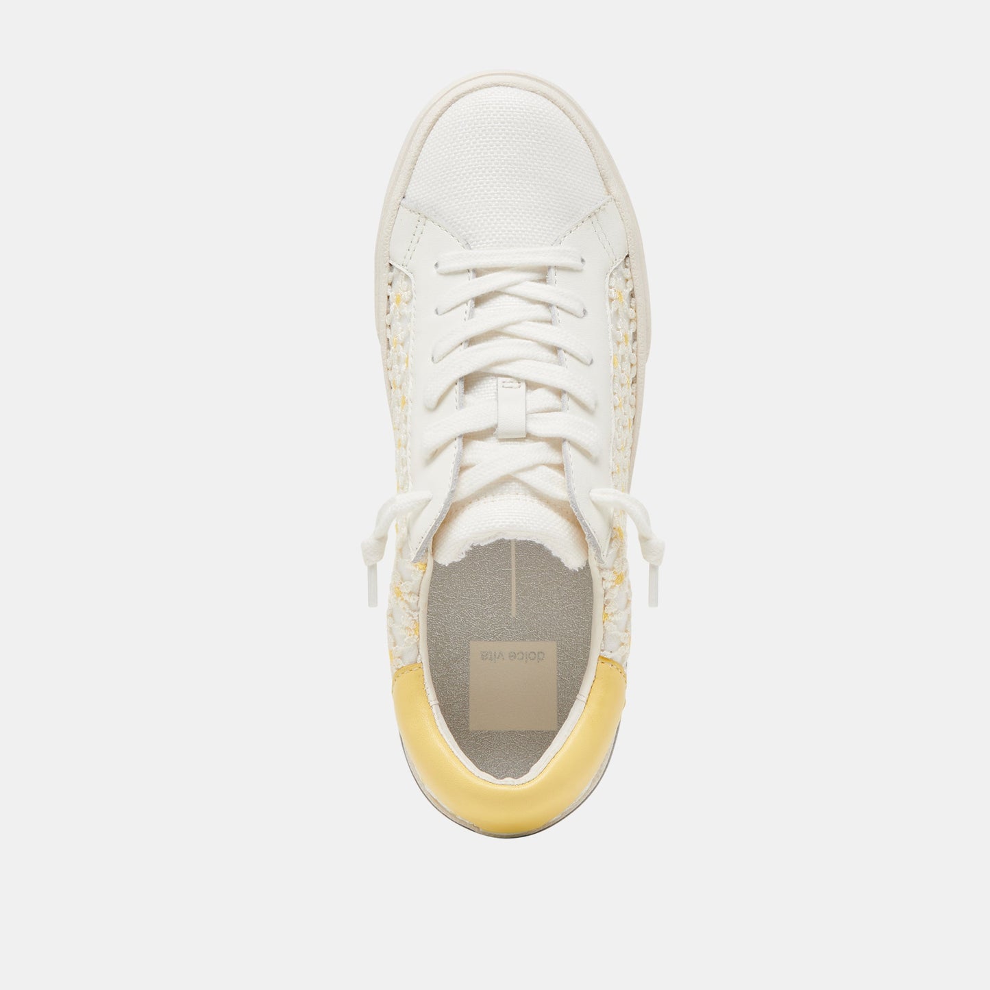 ZINA FLORAL SNEAKERS WHITE YELLOW FLORAL MESH - Dolce Vita