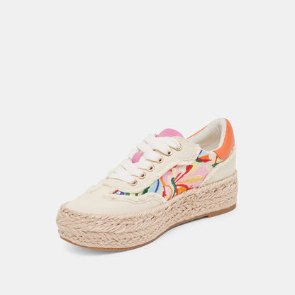 FREDY SNEAKERS FLORAL MULTI CANVAS - Dolce Vita