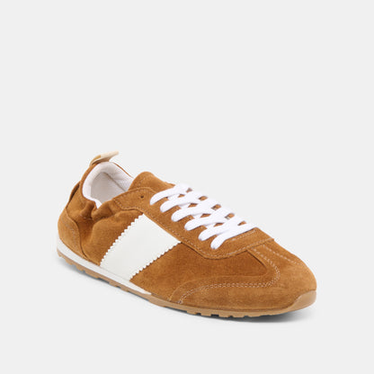 Shyla Cognac Suede Sneakers - Dolce Vita