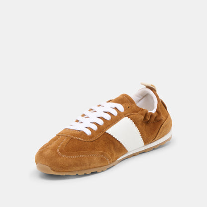 Shyla Cognac Suede Sneakers - Dolce Vita