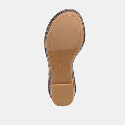 Throne Chocolate Raffia Wedges - Dolce Vita