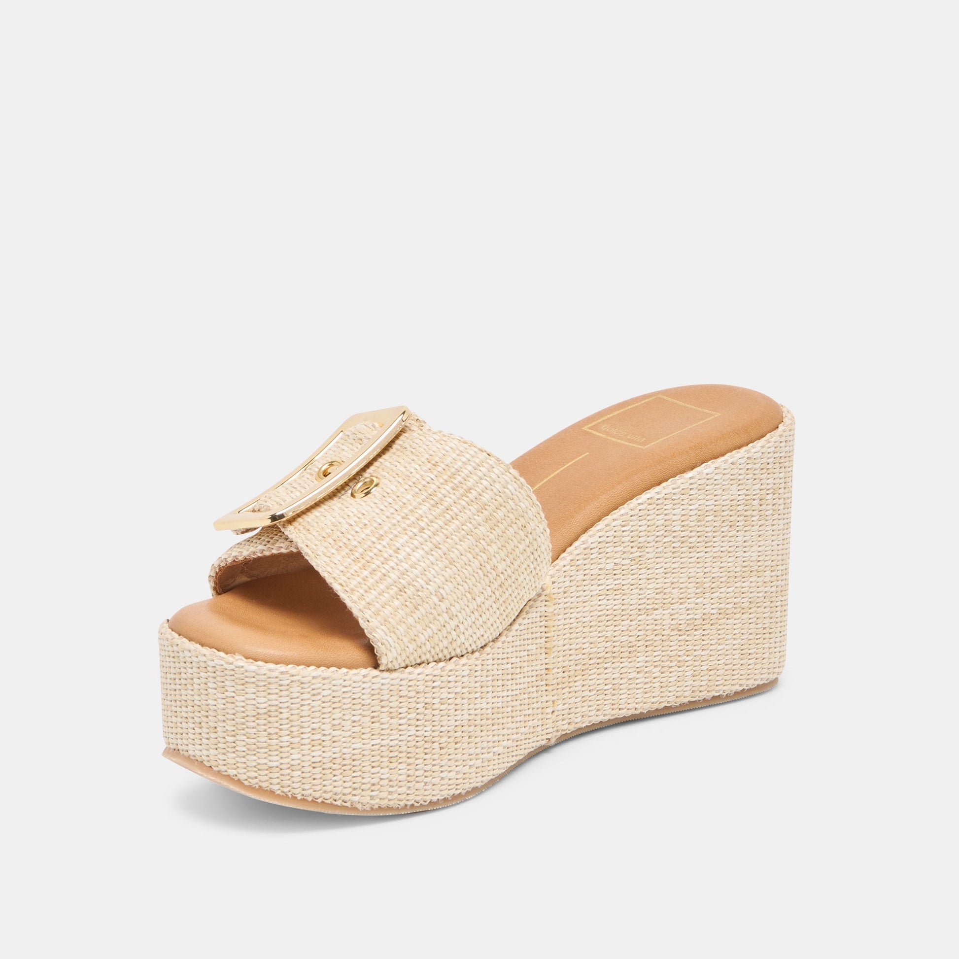 Jilian Lt Natural Raffia Wedges - Dolce Vita