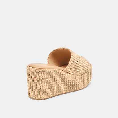 Joclyn Lt Natural Raffia Wedges - Dolce Vita
